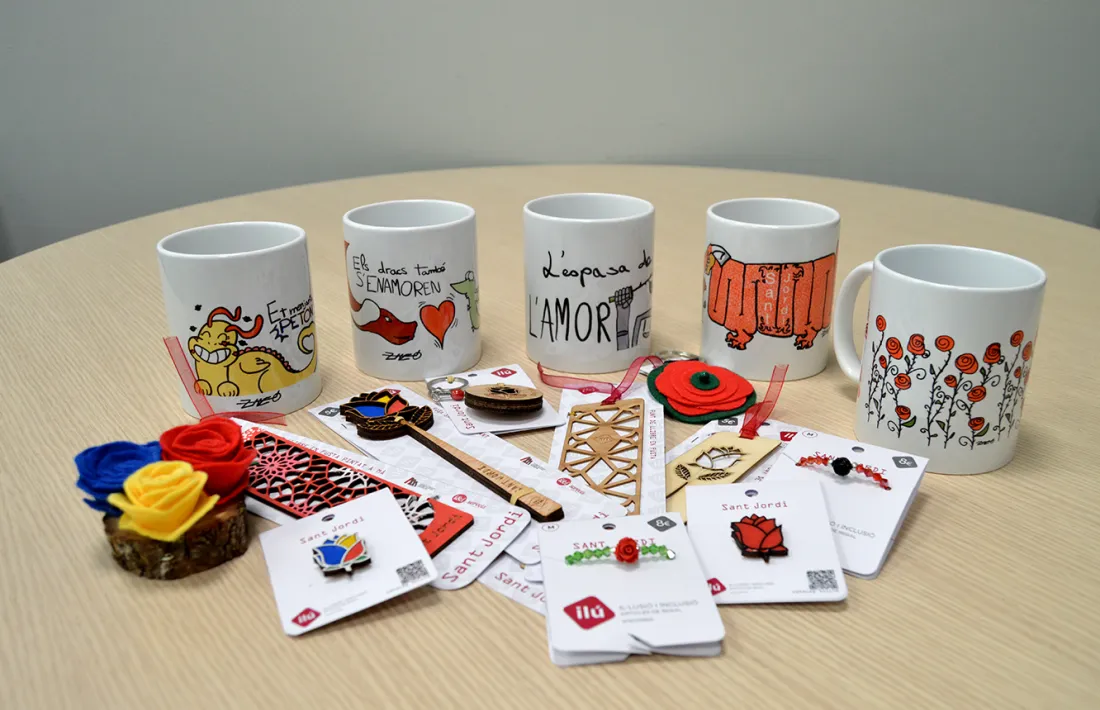 Alguns dels productes que I&I Serveis ha preparat per a Sant Jordi.