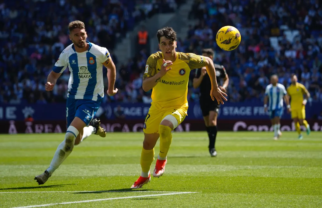 Julen Lobete, en el partit contra l'Espanyol.