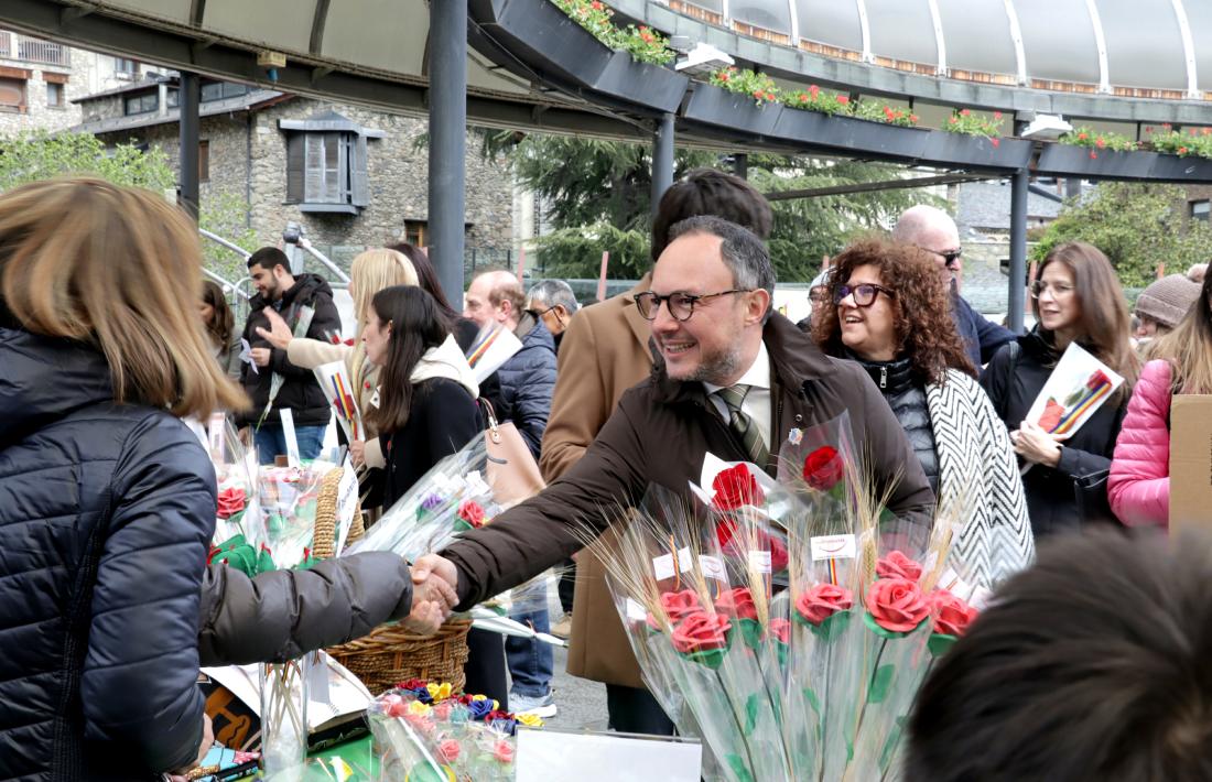 Xavier Espot, avui a la fira de Sant Jordi.