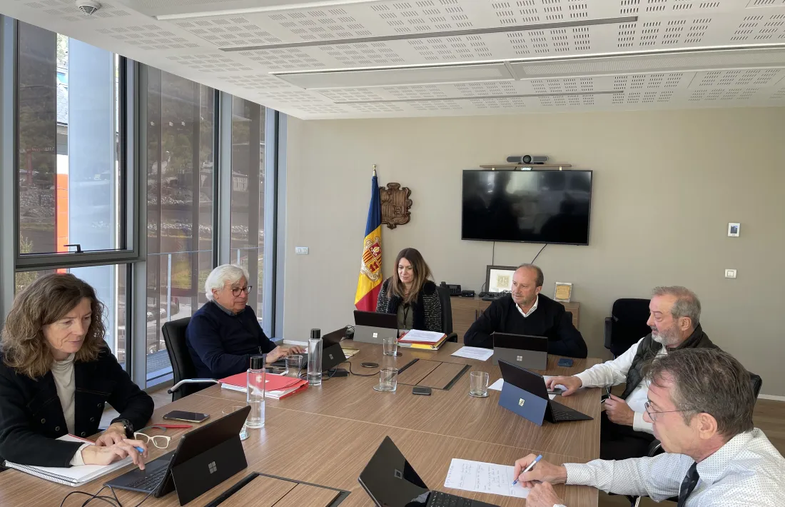 Un moment de la reunió d'avui del Consell Superior de la Justícia.