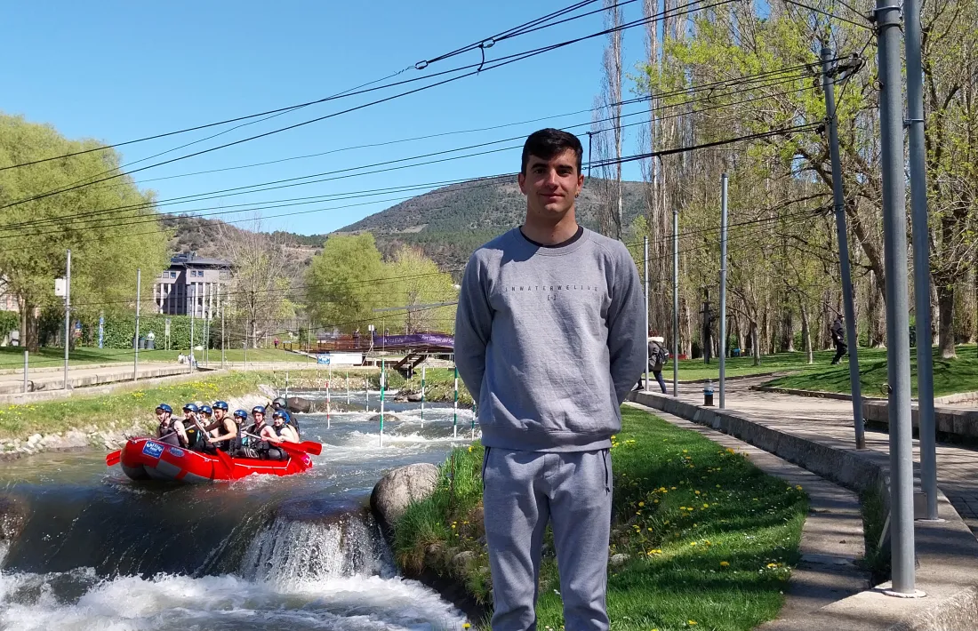 El palista alturgellenc, al Parc Olímpic del Segre. 