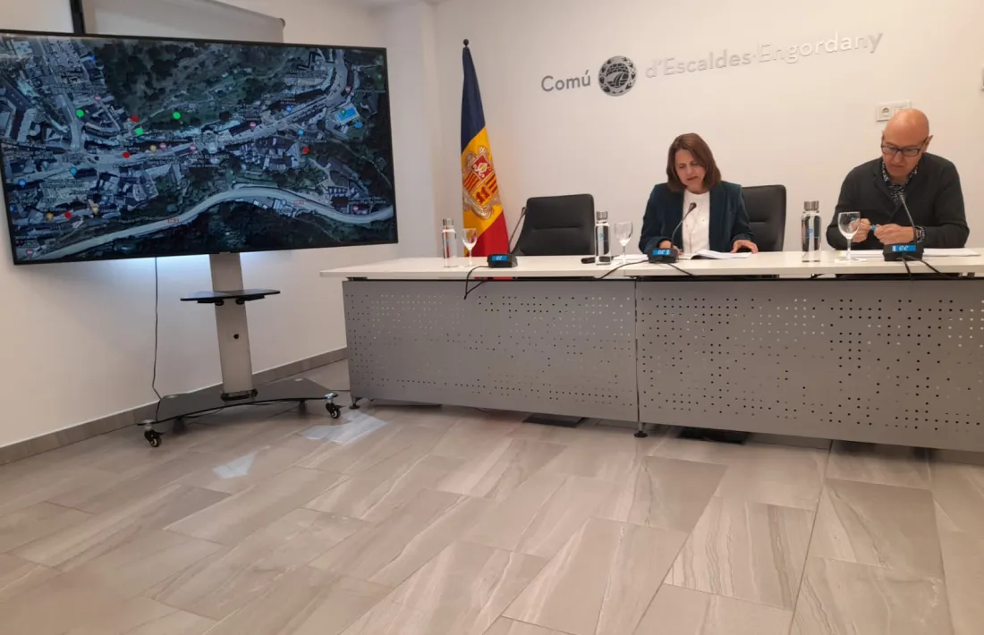 Un moment de la roda de premsa, aquest matí.