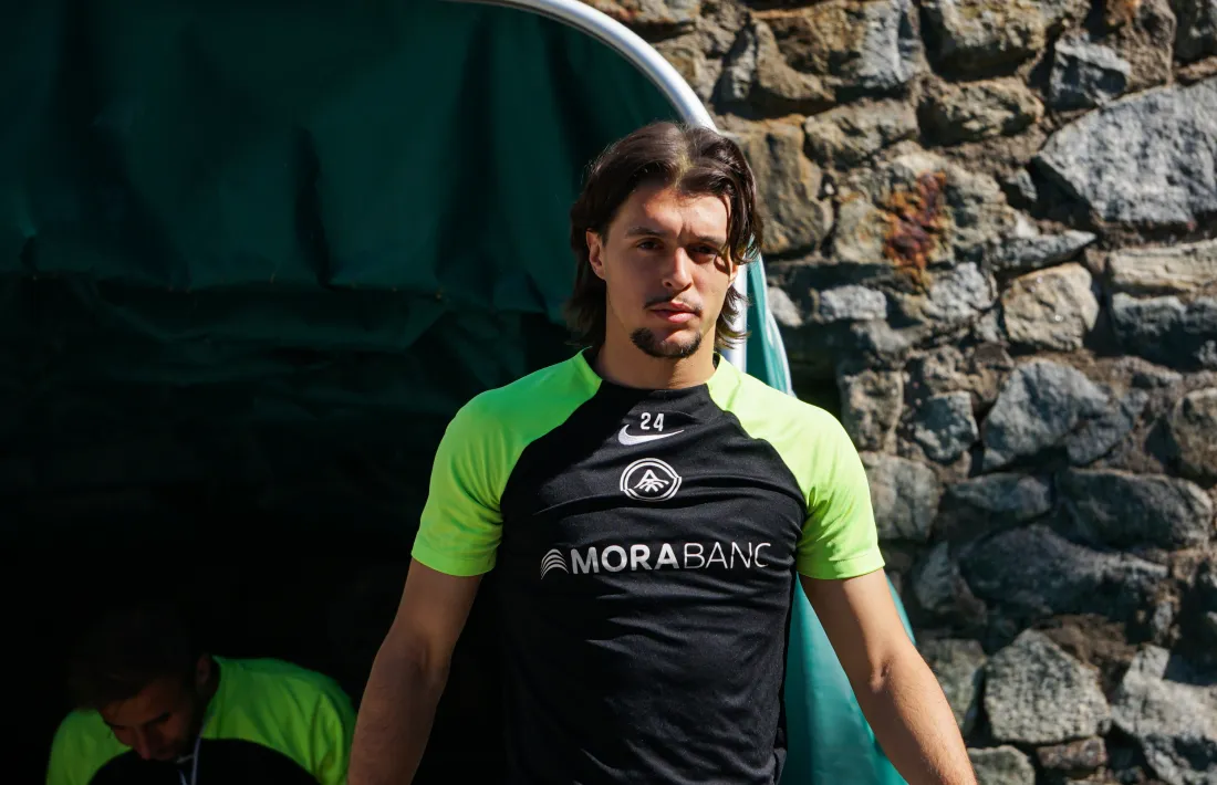 Pablo Moreno, de l'FC Andorra, lesionat. 