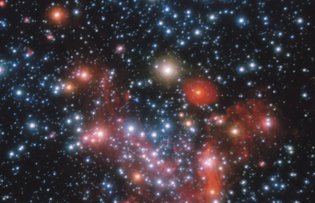 Saggitarius A*, el centre de la nostra galàxia, on hi ha el forat negre supermassiu.