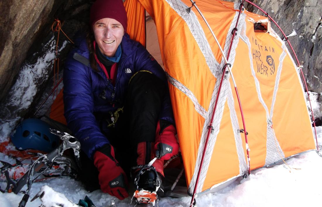L'alpinista sudafricana afincada a la Massana, durant aquella expedició a l'Everest.