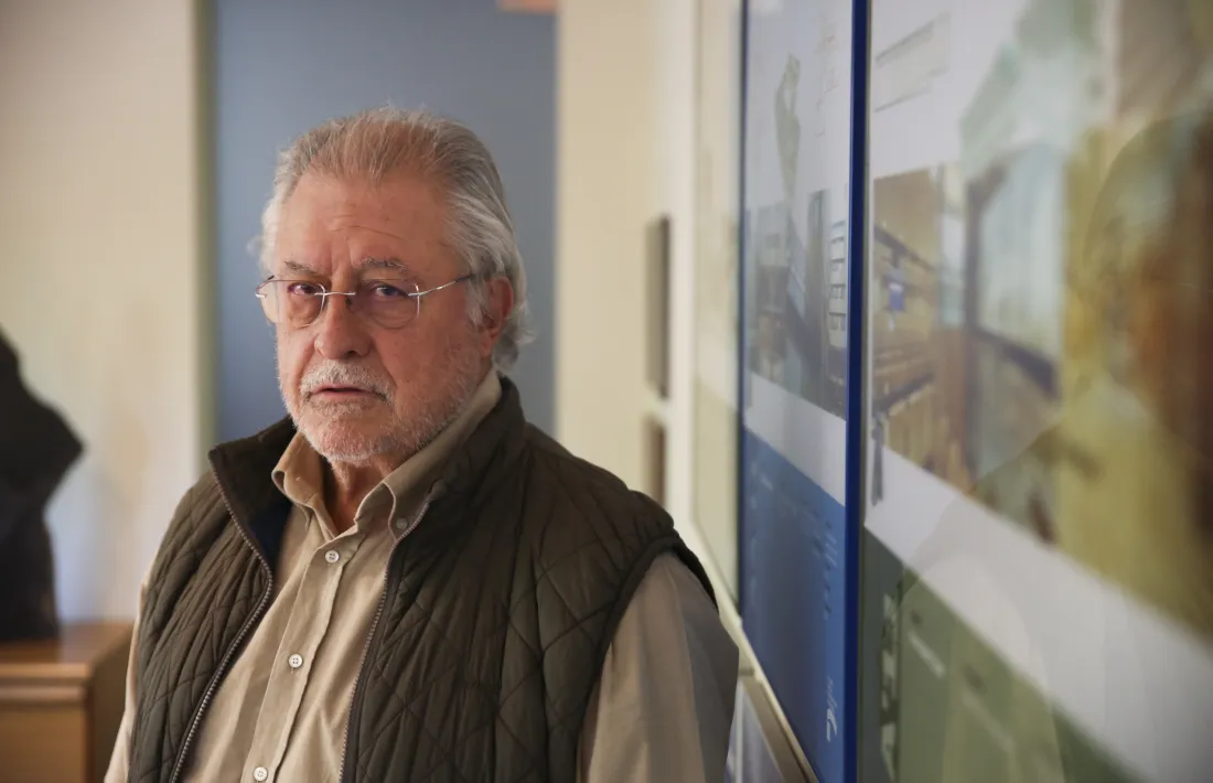 L'arquitecte Pere Aixàs, al seu estudi d'Andorra la Vella. 