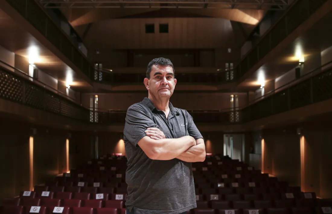 El cantautor, i tècnic de so, a l'Auditori Nacional: un escenari que coneix molt bé. 