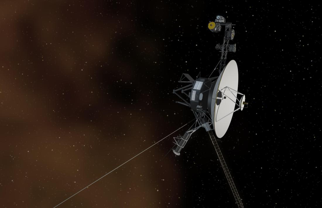 Vista artística de la Voyager 1 en l'espai interestel·lar.   Nasa/JPL-Caltech