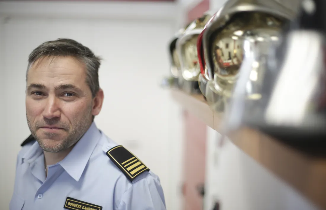 El director del cos de bombers, Jordi Farré.