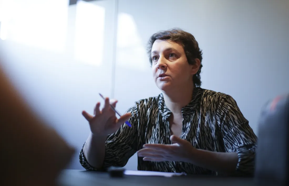 La candidata al col·legi d’assalariats Louise Haciane.