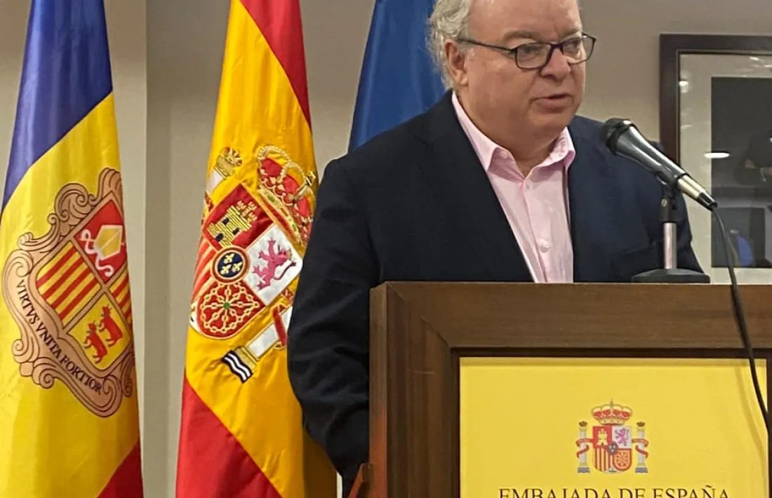 Carles Pérez-Desoy, en un acte a l'ambaixada.