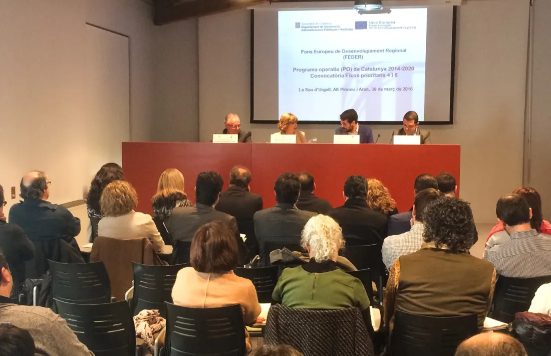  La consellera Borràs presenta a la Seu la convocatòria FEDER per al territori
