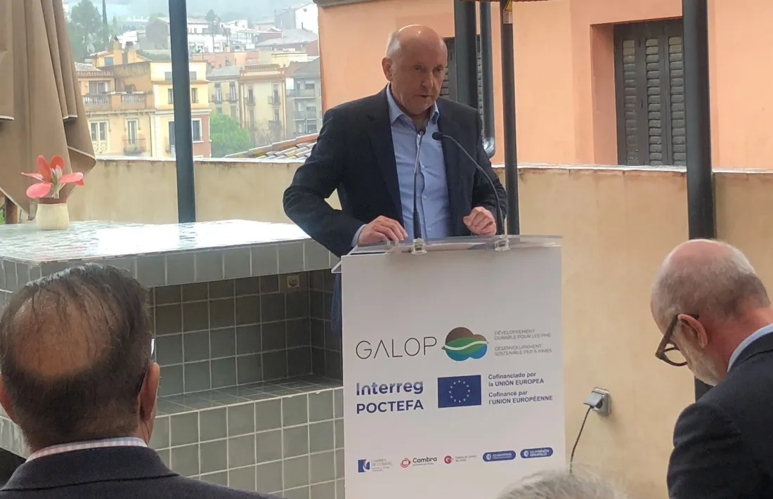 El president de la Cambra, Josep Maria Mas, durant la seva intervenció.