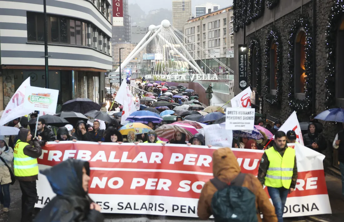 Els manifestants, a l'alçada de Doctor Mitjavila.