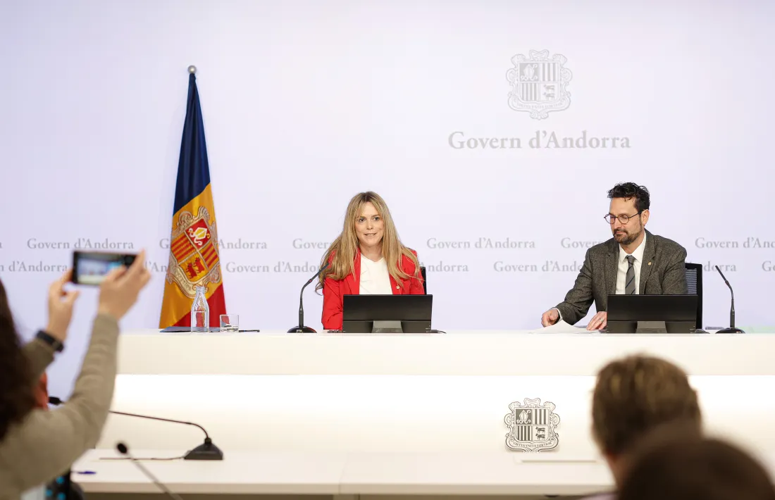Cadena i Cornella durant la roda de premsa d'aquest matí.