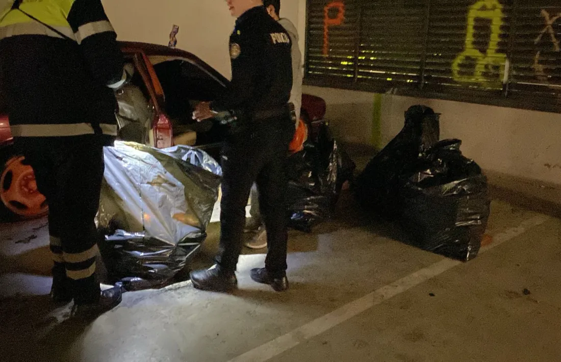 Moment del comís dels esprais que els joves utilitzaven.