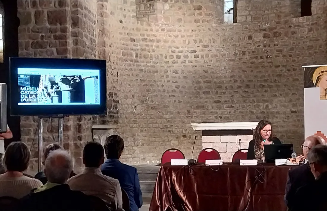 Un moment de la presentació, a la capella de Sant Miquel. 