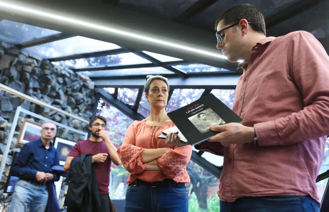 David i Roger Mas, amb Mar Garcia i Oliver Vergés, ahir a la Institucional.