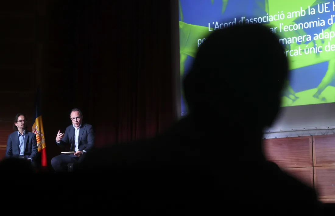 Riba i Espot, durant l’acte a Escaldes-Engordany.