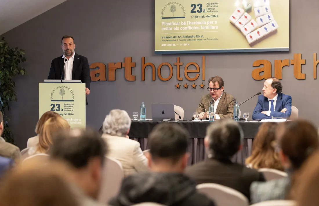 Armengol durant el seu discurs de benvinguda a l’assemblea anual de l’EFA.