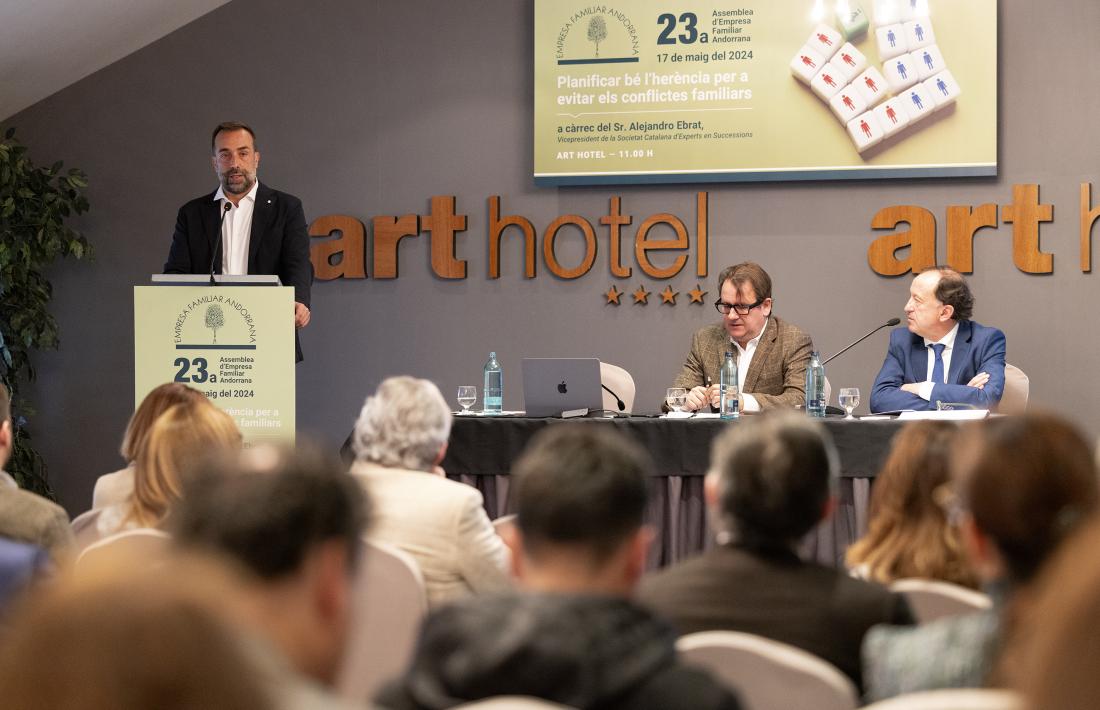 Armengol durant el seu discurs de benvinguda a l’assemblea anual de l’EFA.