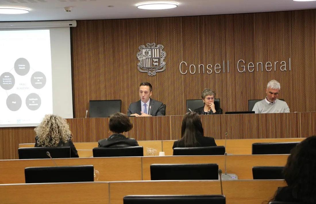 Isaac Galobardes durant la compareixença d’aquesta tarda a la comissió.