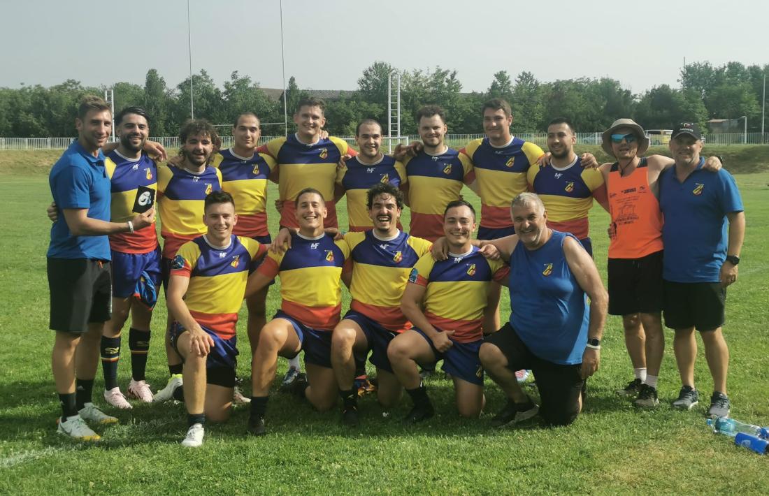 La selecció masculina de rugbi de 7, a l’Europeu de Sèrbia. 