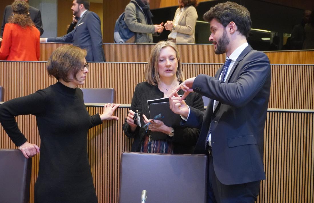 Els parlamentaris de Concòria en una sessió al Consell General