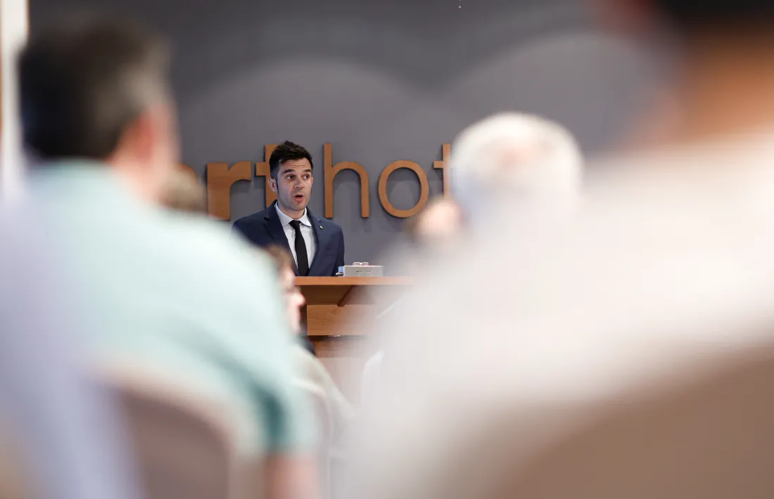 El secretari d’Estat David Forné durant la jornada sobre l'hidrogen verd