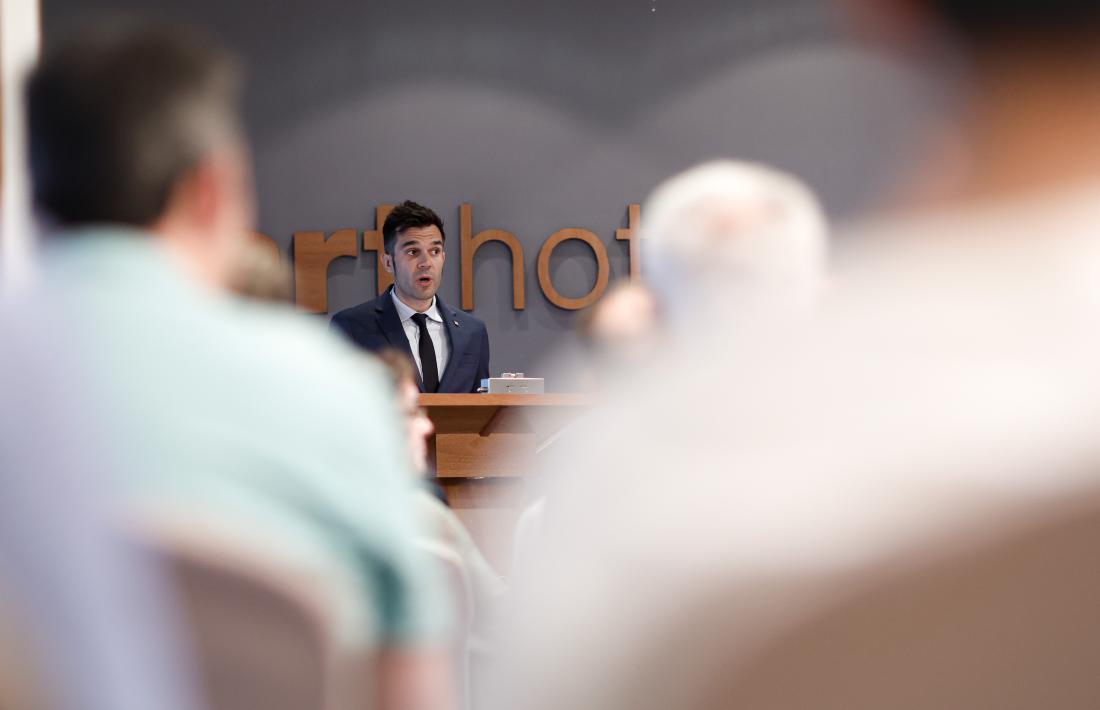 El secretari d’Estat David Forné durant la jornada sobre l'hidrogen verd