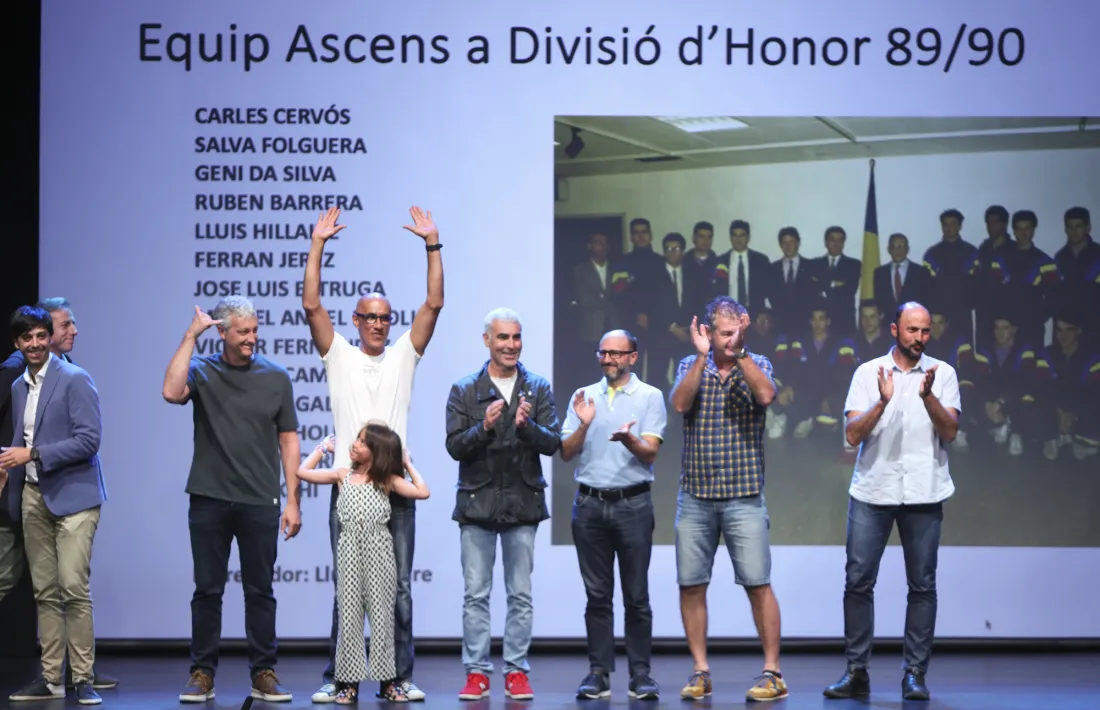 El primer equip del CV Andorra que va ascendir a la Superlliga, homenatjat.