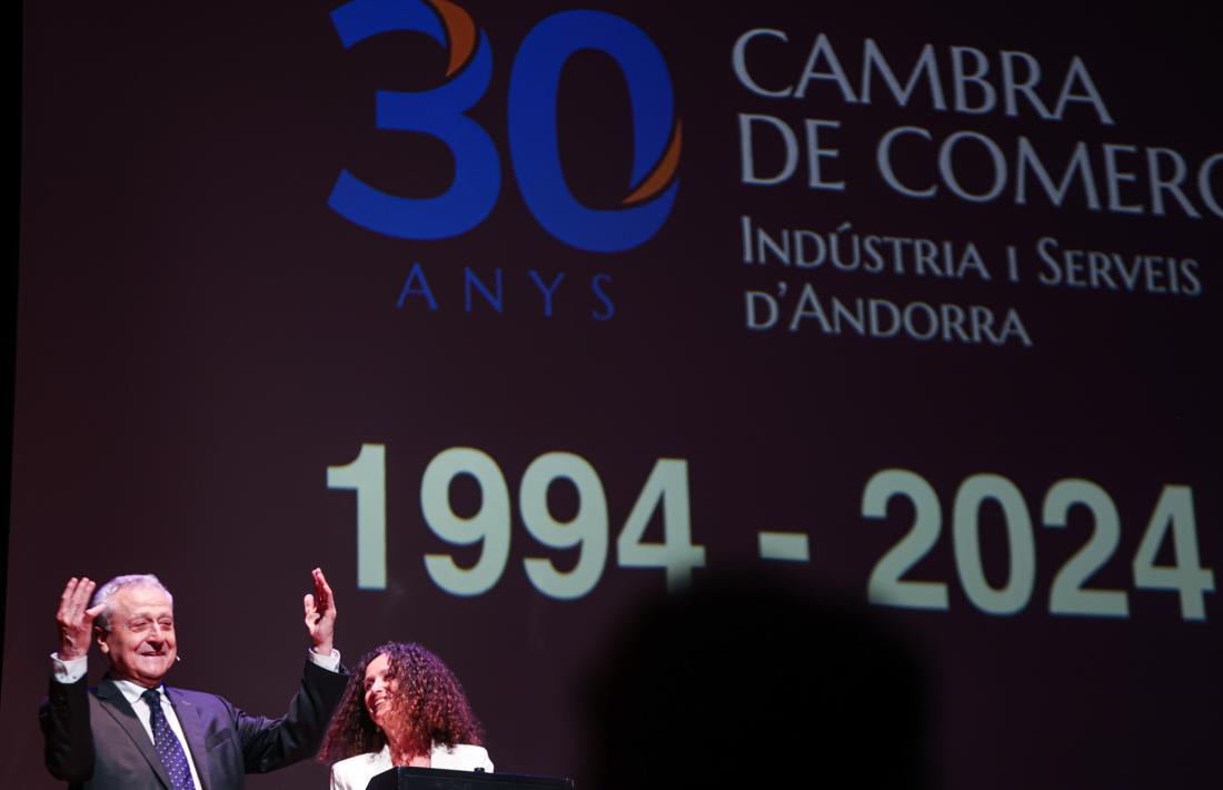 Jordi Marquet i Pilar Escaler, avui a l’Auditori Nacional d’Ordino.