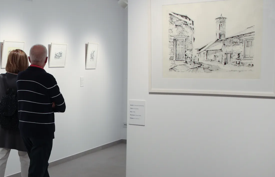 L'exposició inclou mig centenar de paisatges a canya i tinta.