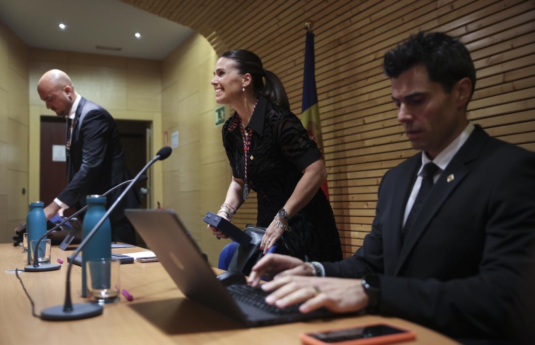 Un moment de la sessió de Consell de Comú d'Encamp, avui.