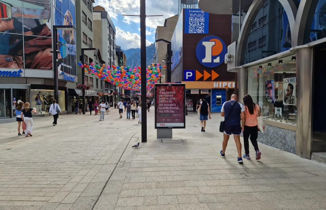 Un dels cartells de la campanya a l'avinguda Meritxell.