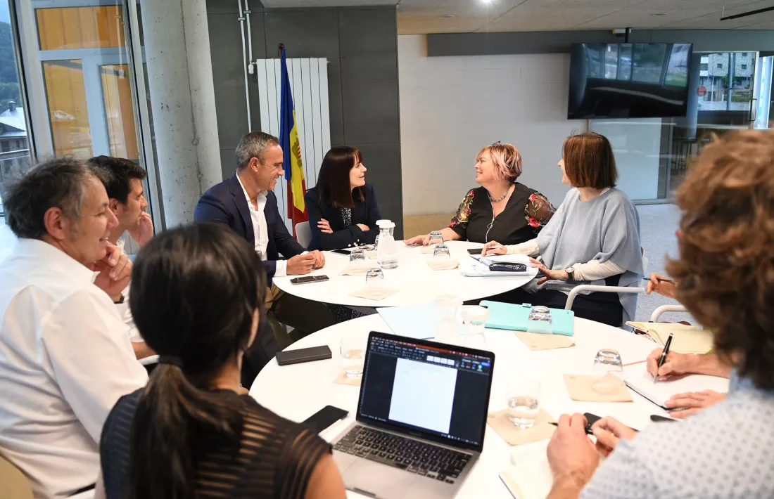 Un moment de la reunió de treball d'avui al CTO.