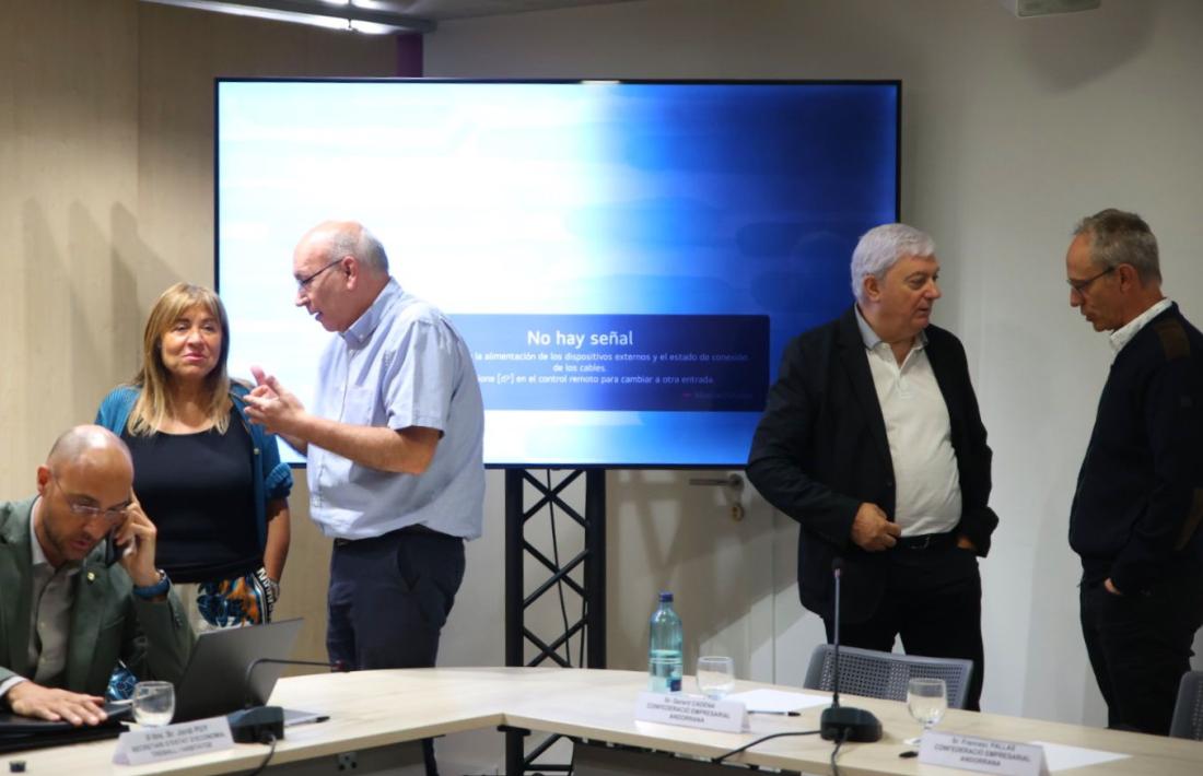 Marsol i Cadena, avui durant la reunió del CES.