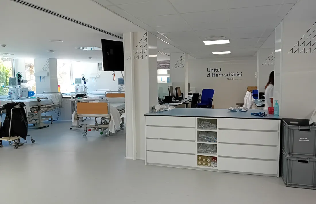 La unitat d'hemodiàlisi.