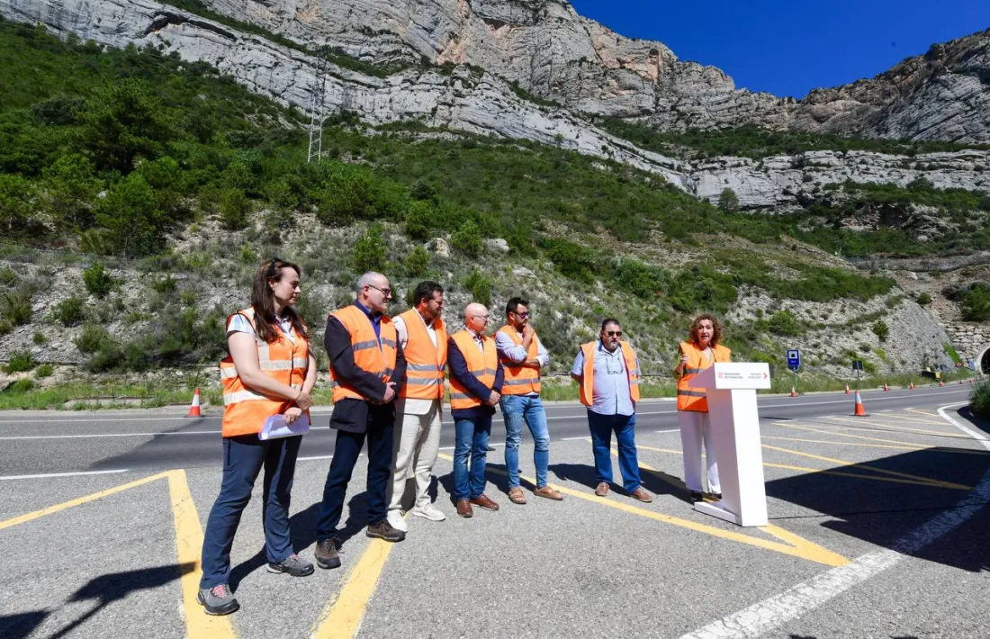 Ester Capella, precisament a Coll de Nargó, on ahir inaugurava unes obres. 