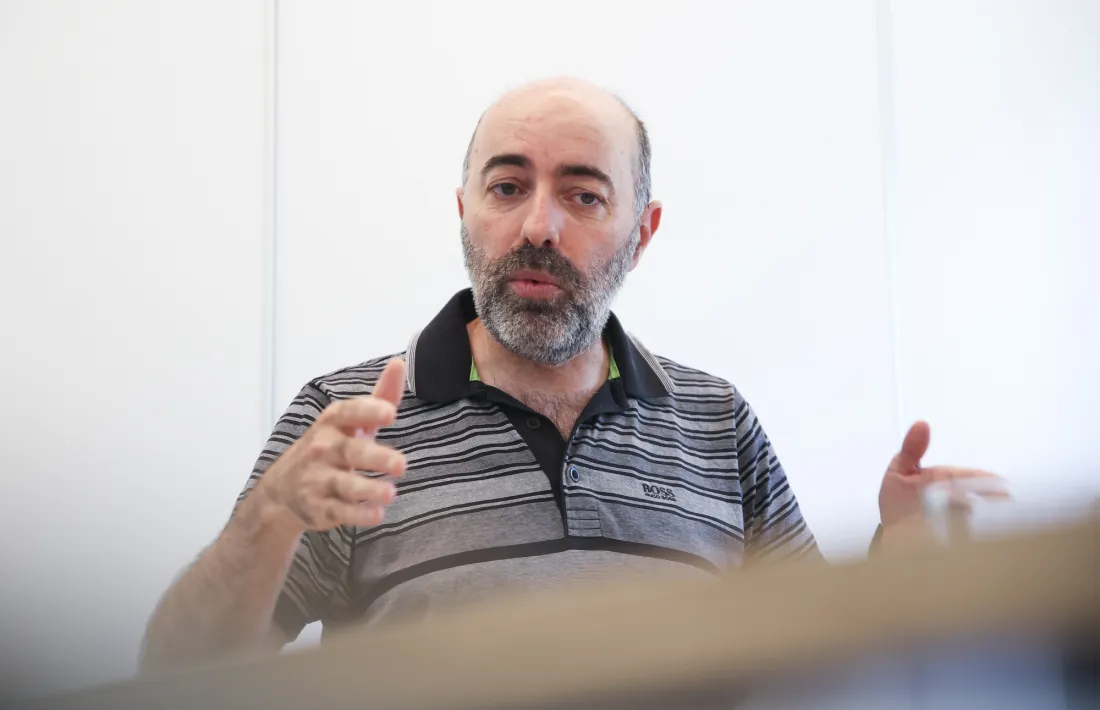 Jordi Ascensi, durant l'entrevista.