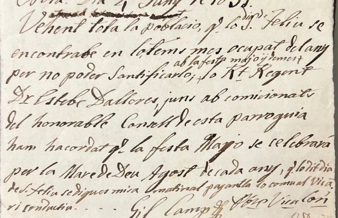 El document del 1851 que explica la 'traïció' d'Encamp,