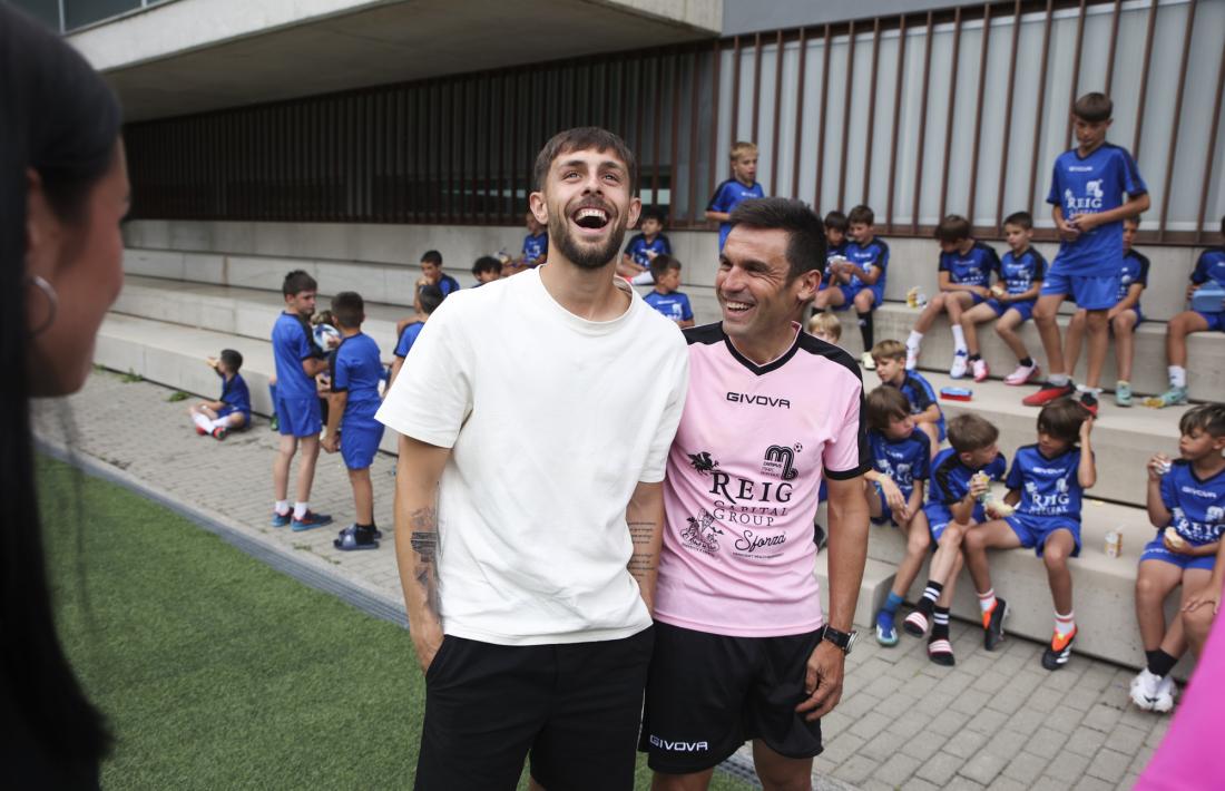 Jofre Carreras, de l’Espanyol, va visitar el Campus Marc Bernaus.