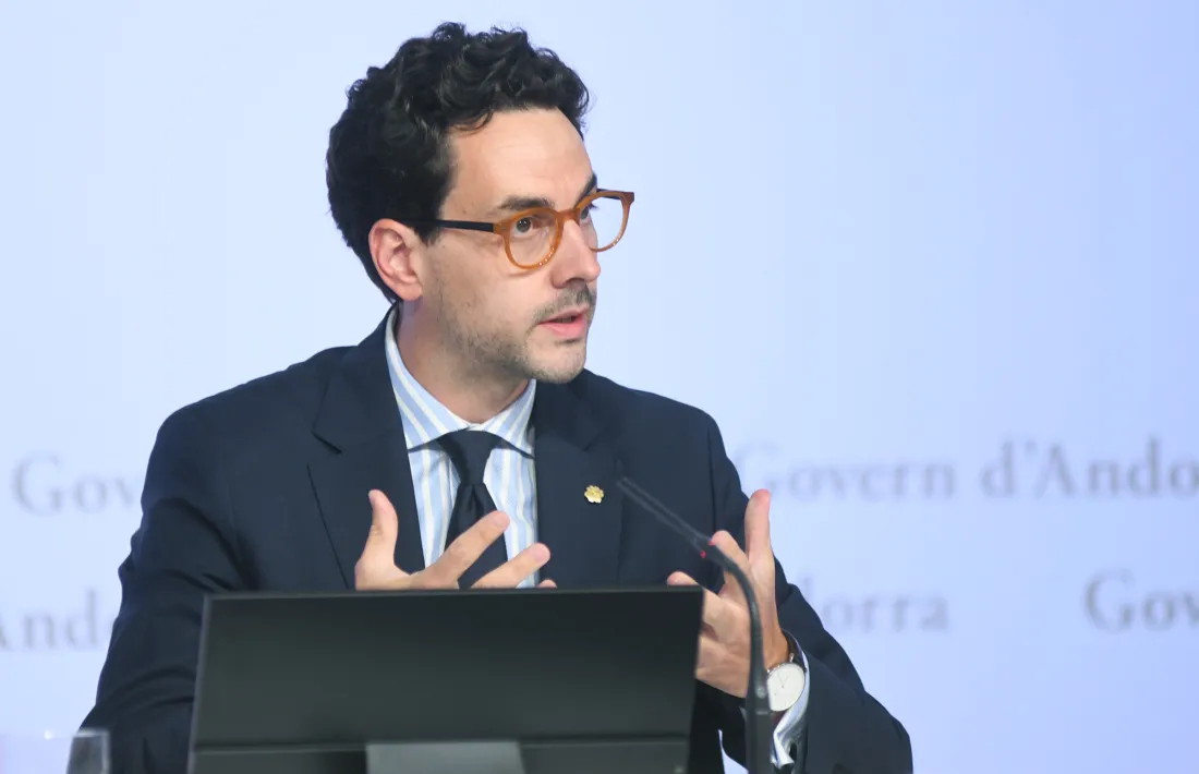 El ministre portaveu, Guillem Casal, en la compareixença d’avui.