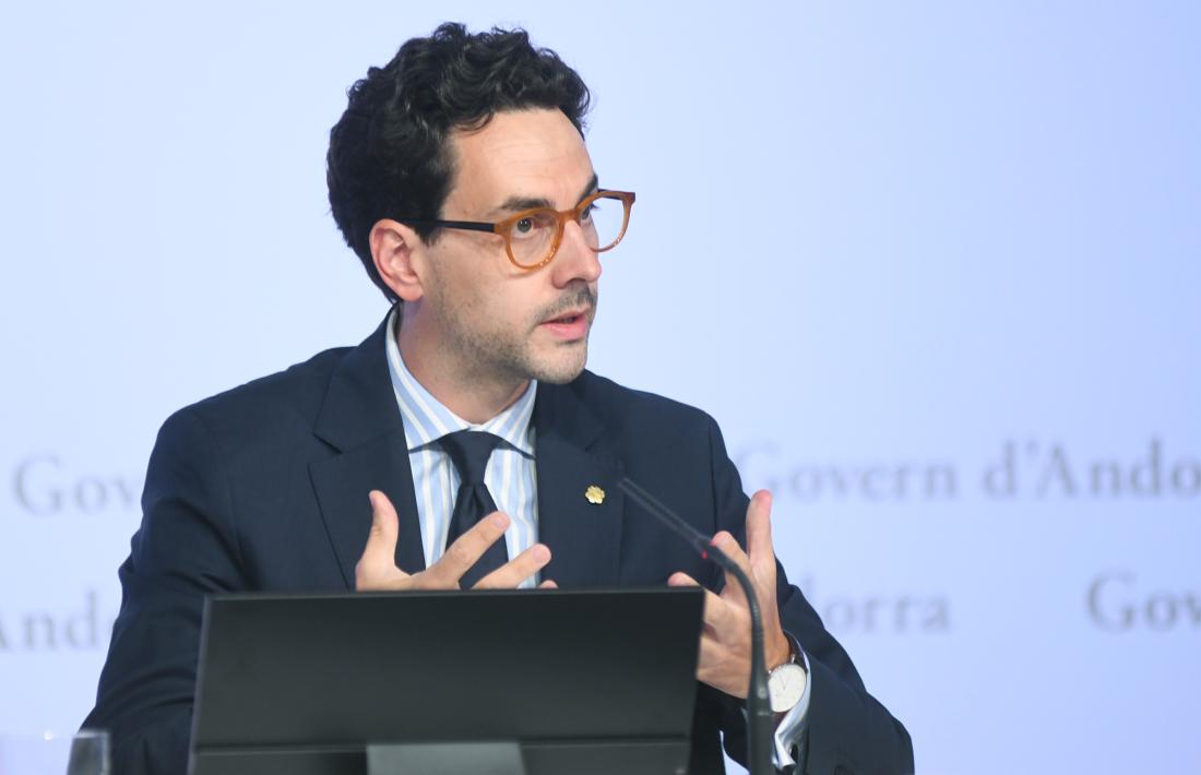 El ministre portaveu, Guillem Casal, en la compareixença d’avui.