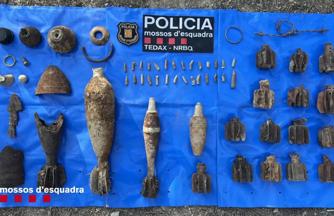 El material explosiu trobat.