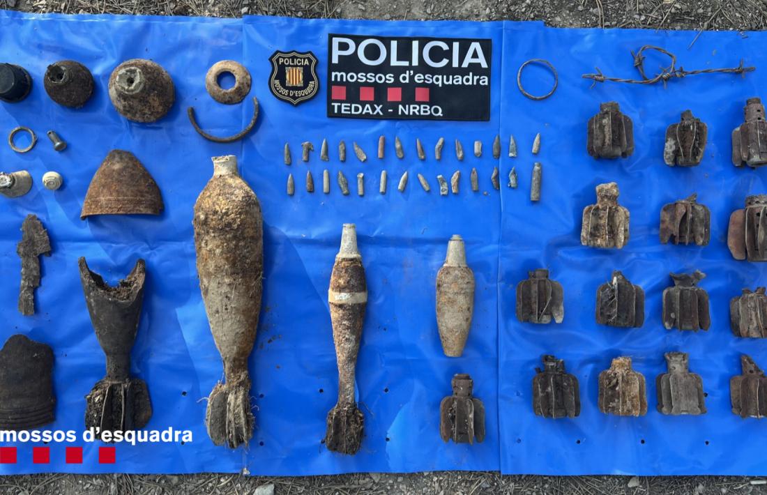 El material explosiu trobat.