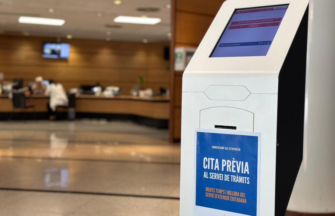Nou servei al comú d'Encamp per evitar els temps d'espera a Tràmits