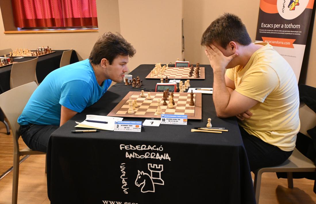 Evgeny Romanov, en la seva partida contra Pere Garriga.
