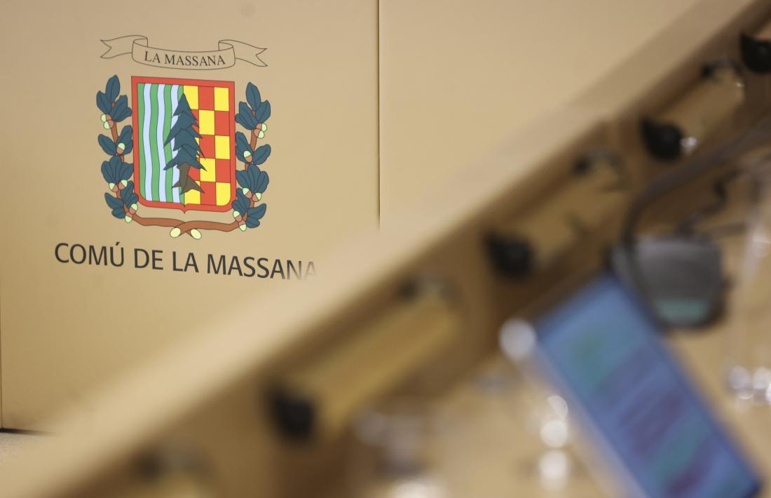 La sala del Consell de Comú de la Massana.