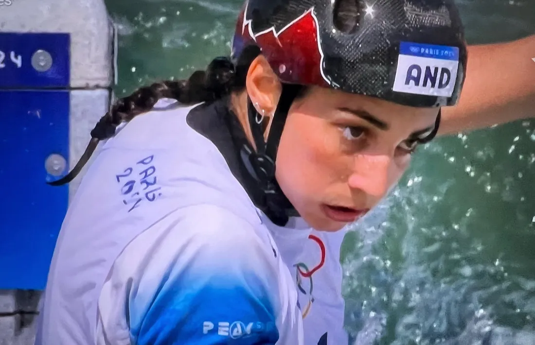 Monica Doria, a les classificatòries de canoa.